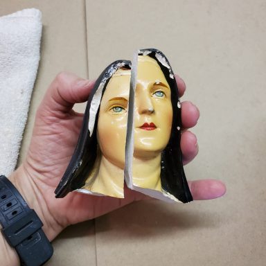 Serious Break to 18" Statue - Almost Unrepairable