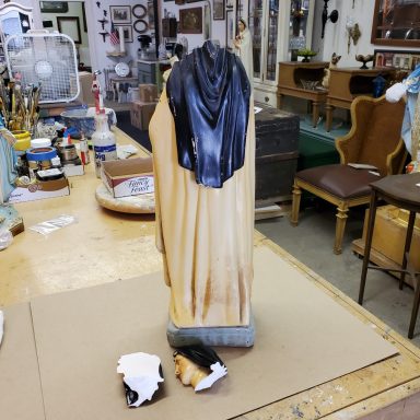 Serious Break to 18" Statue - Almost Unrepairable