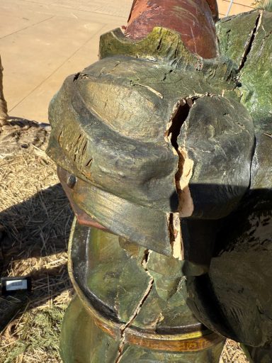 Shoulder King Baltazar Before Restoration.