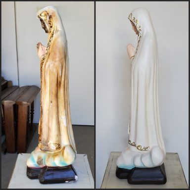 Statue Restored After Fire Damage